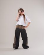 شلوار جین شافل نگین دار