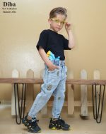 شلوار جین مام استایل طرح سگ