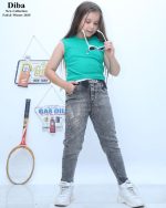 شلوار جین مام دخترانه خرگوش